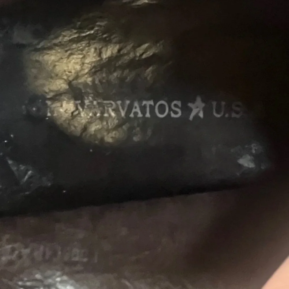 John Varvatos USA Mens Black Leather Chukka Desert Boots Peace Logo 10.5 Euc